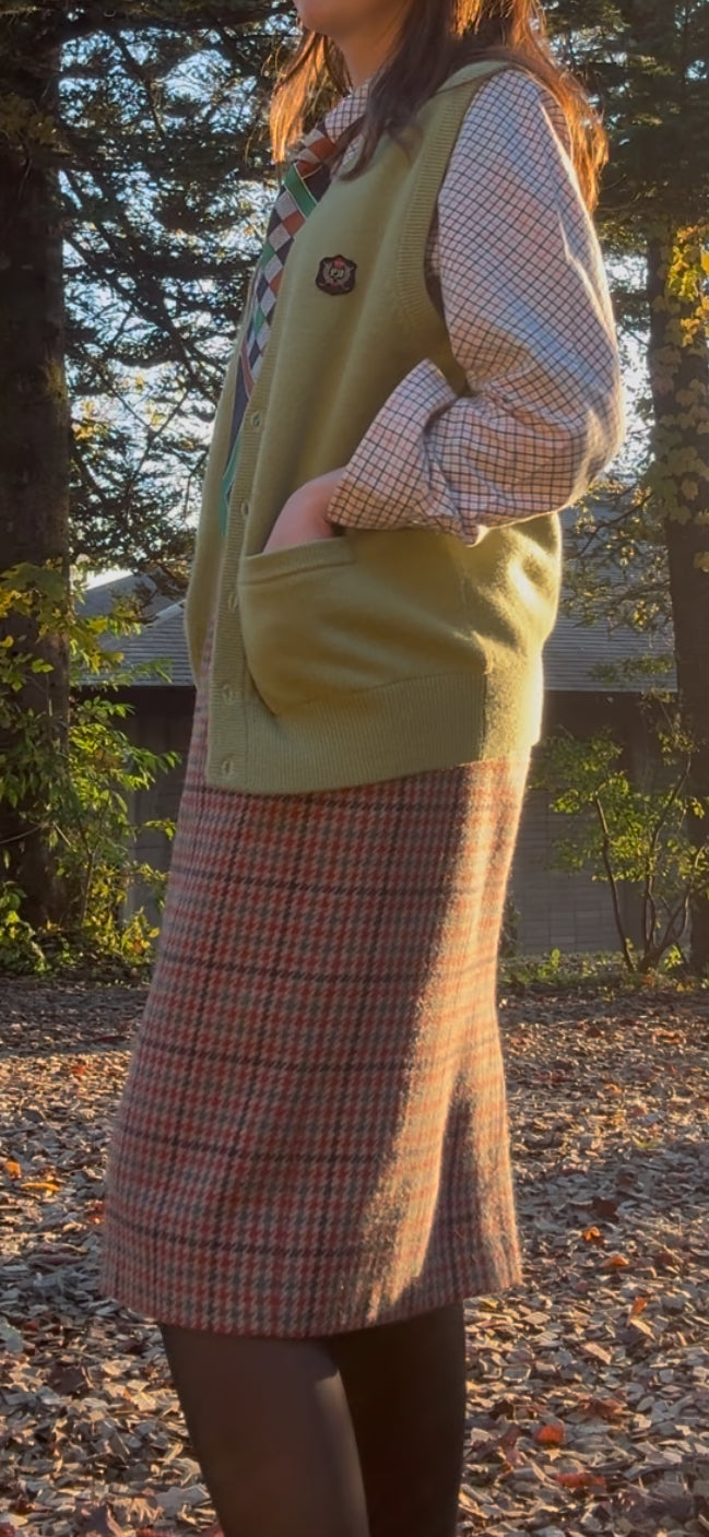 SOLD OUT - No.0704【Power Bilt】Moss green Knit vest