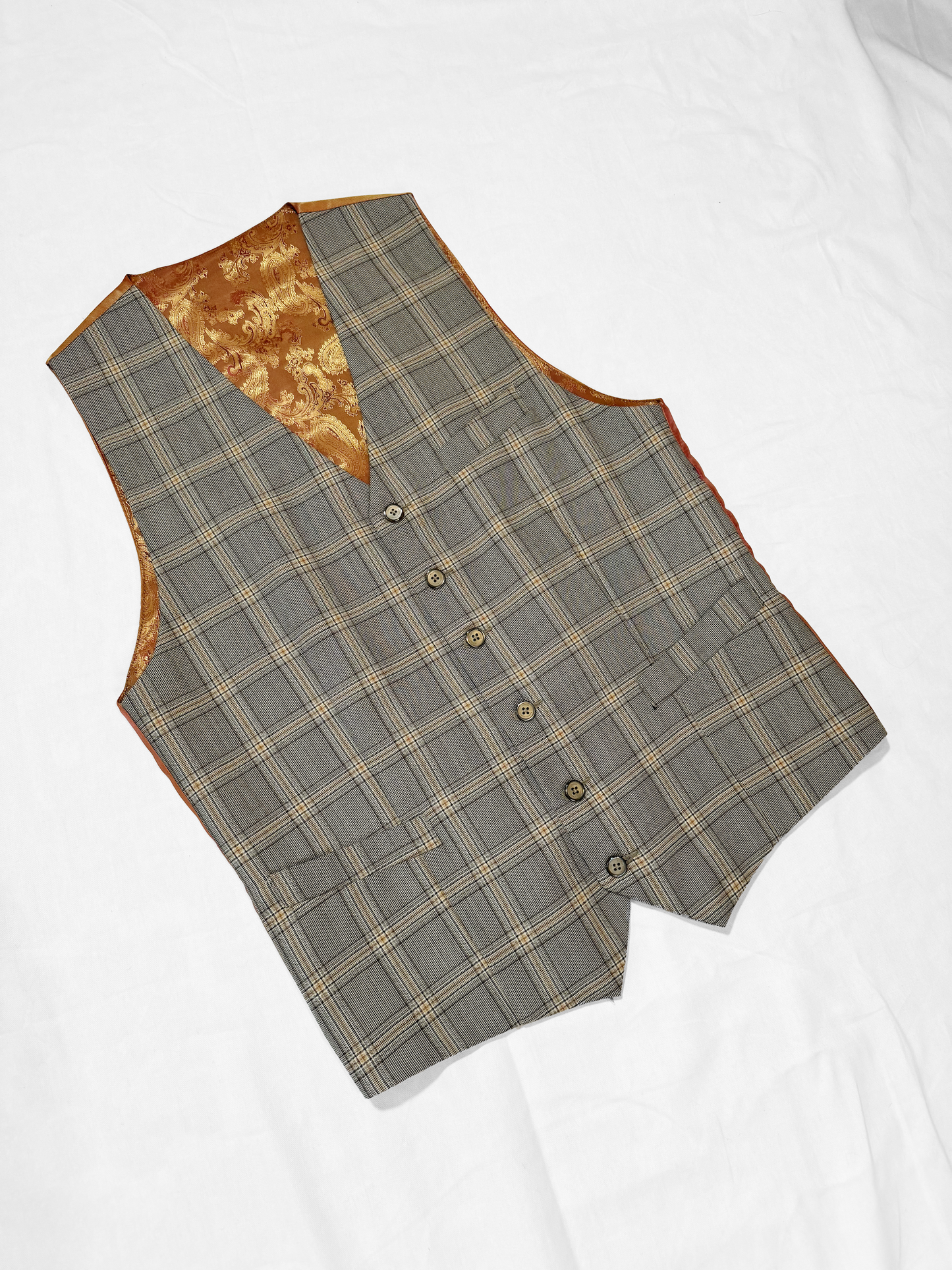 SOLD OUT - No.1301【MADDOX STREET】Gray Check Gilet