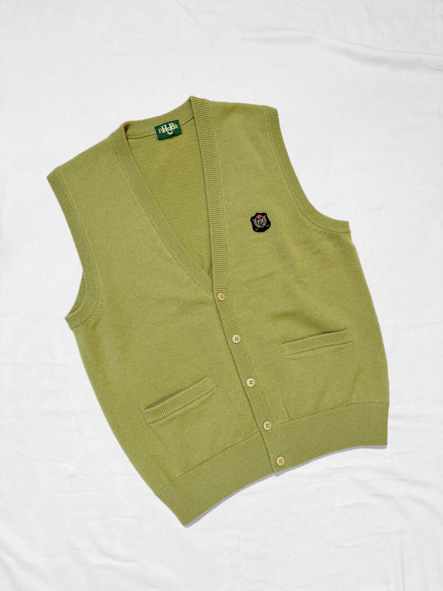 SOLD OUT - No.0704【Power Bilt】Moss green Knit vest