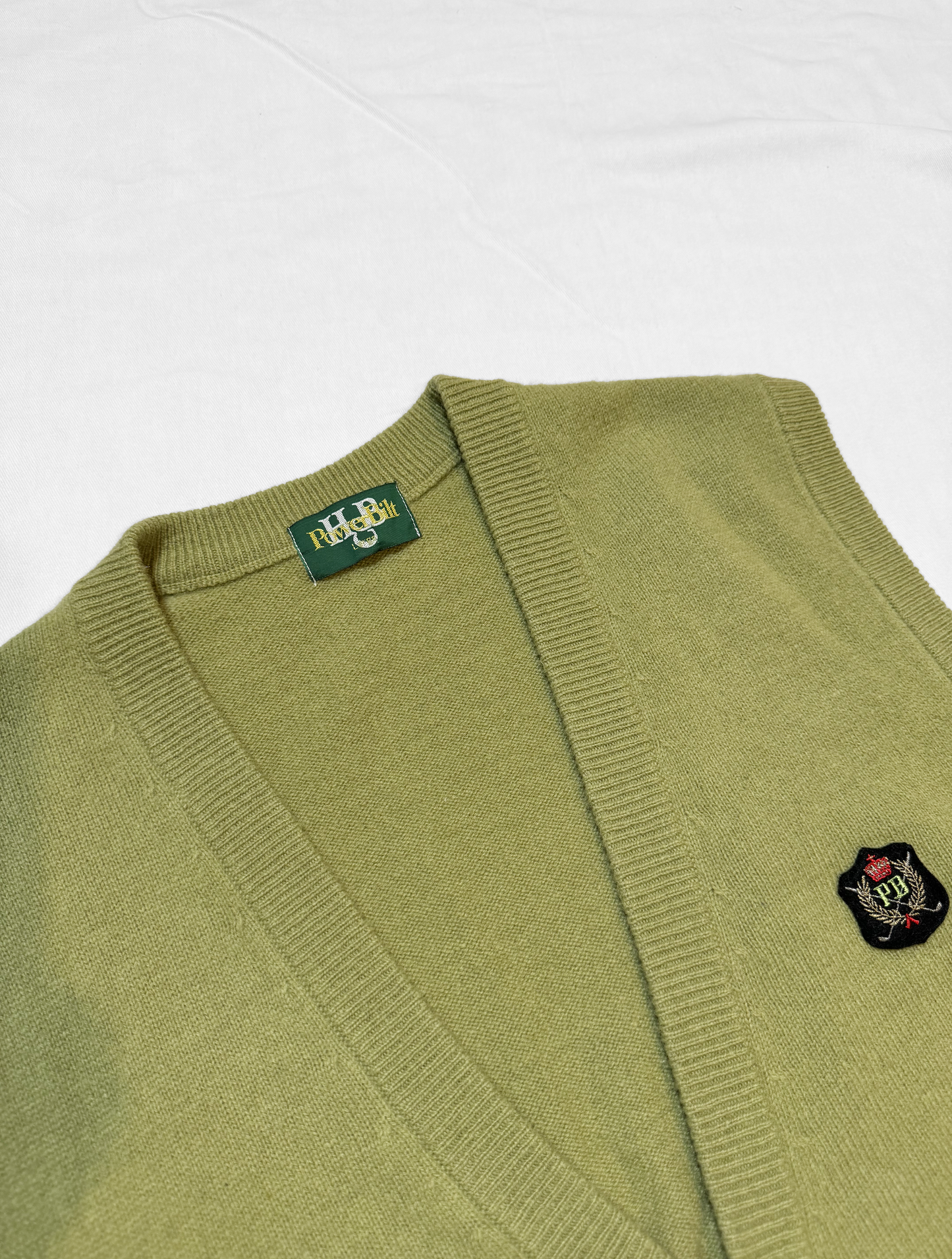 SOLD OUT - No.0704【Power Bilt】Moss green Knit vest