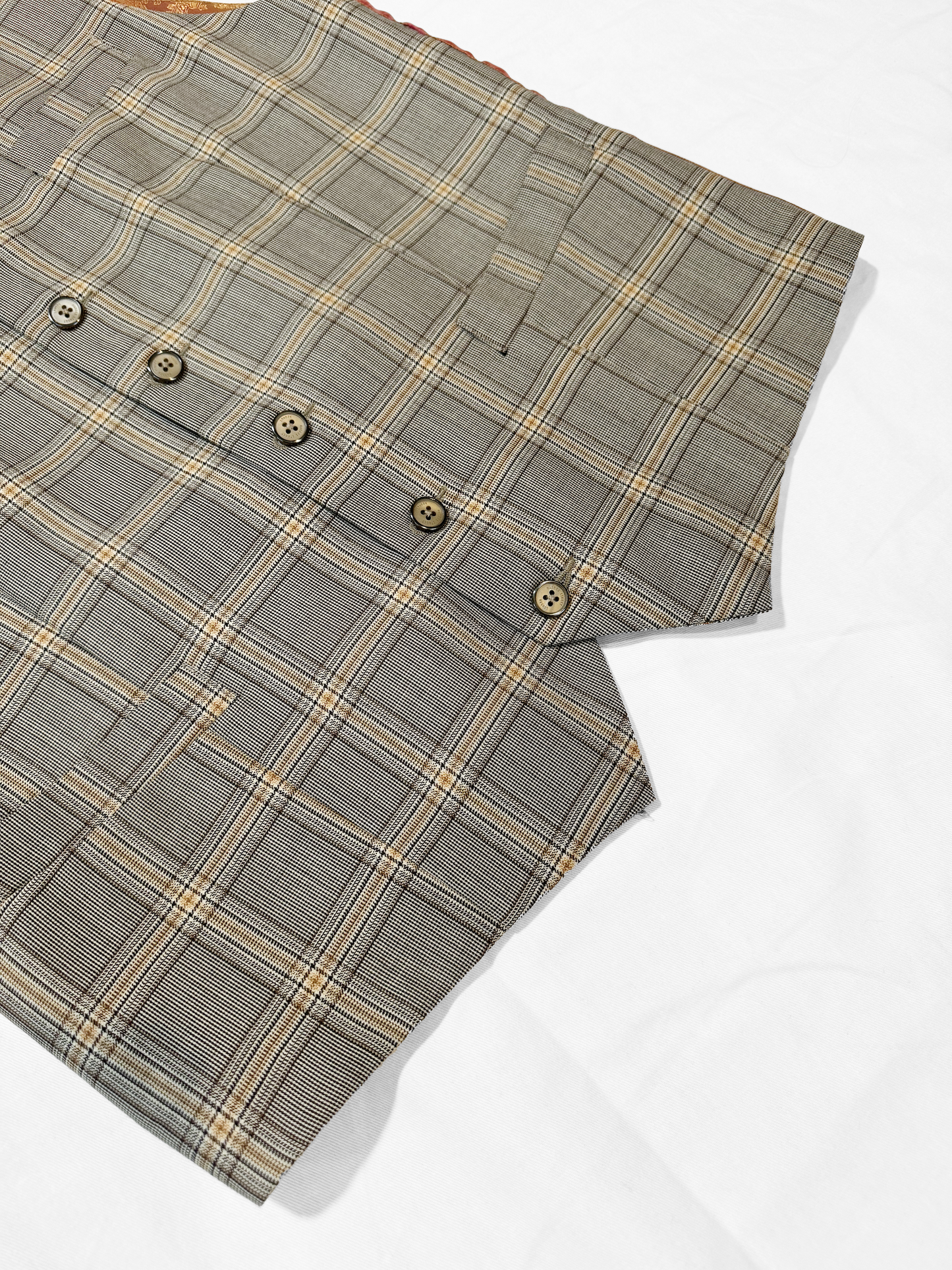 SOLD OUT - No.1301【MADDOX STREET】Gray Check Gilet