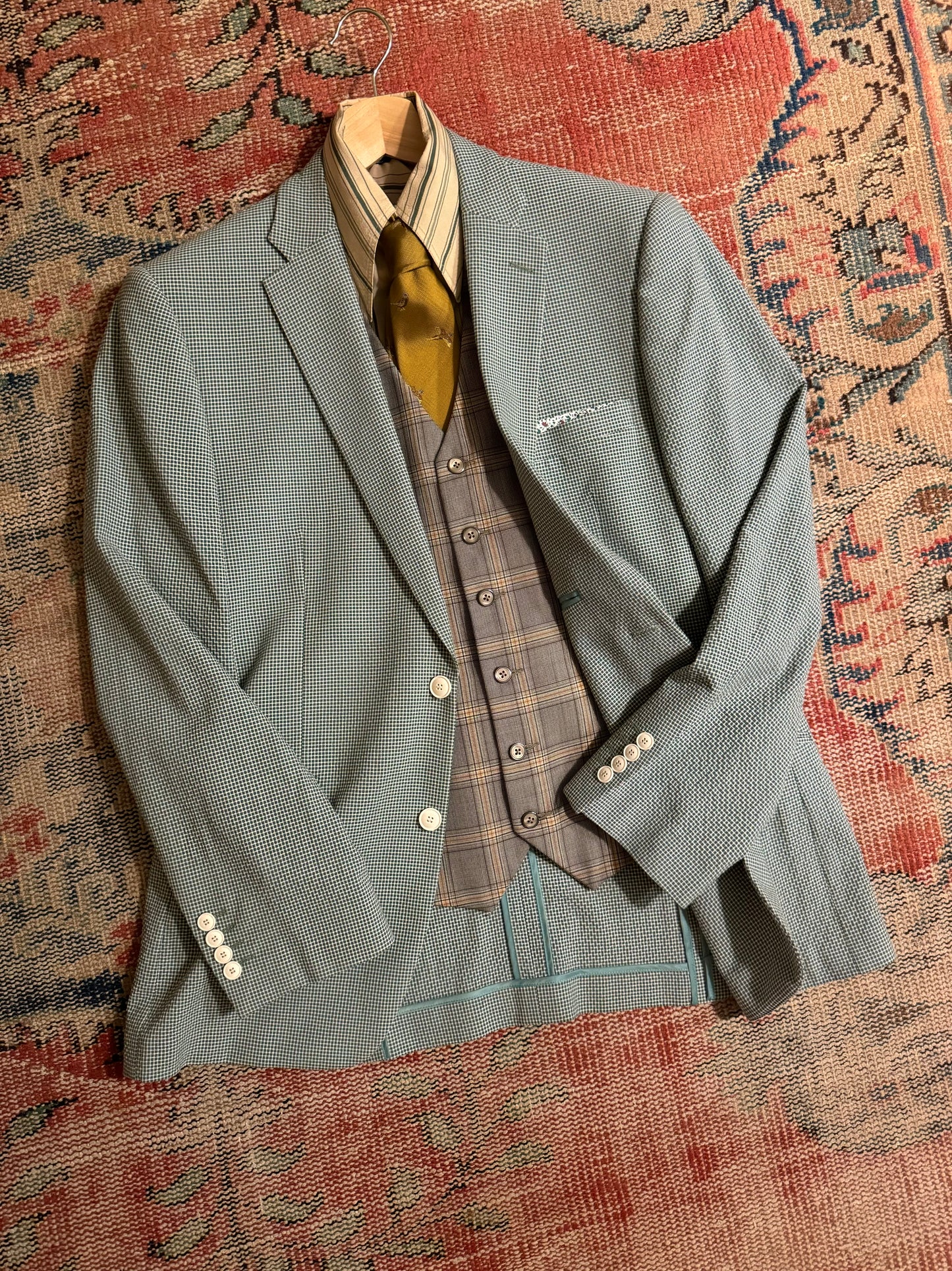 SOLD OUT - No.1301【MADDOX STREET】Gray Check Gilet