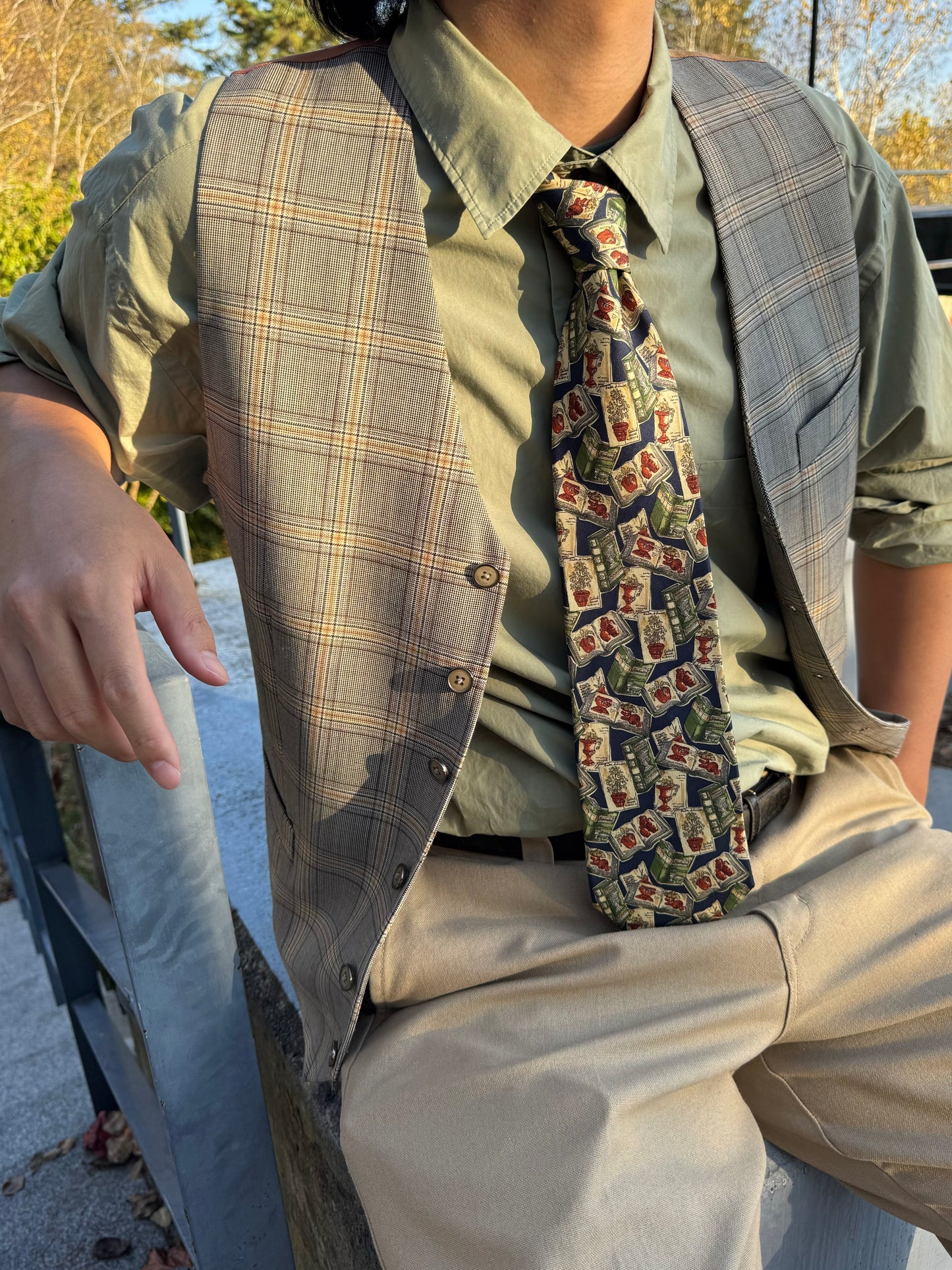 SOLD OUT - No.1301【MADDOX STREET】Gray Check Gilet
