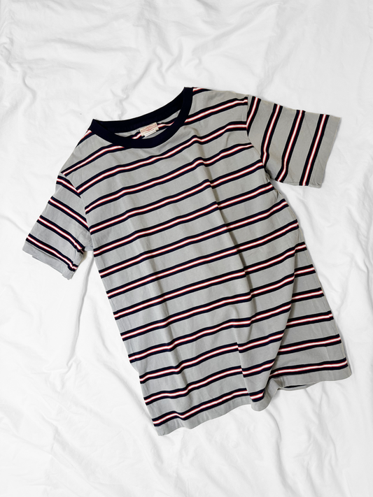 No.0802 【BUTCHER PRODUCTS】used striped T-shirt