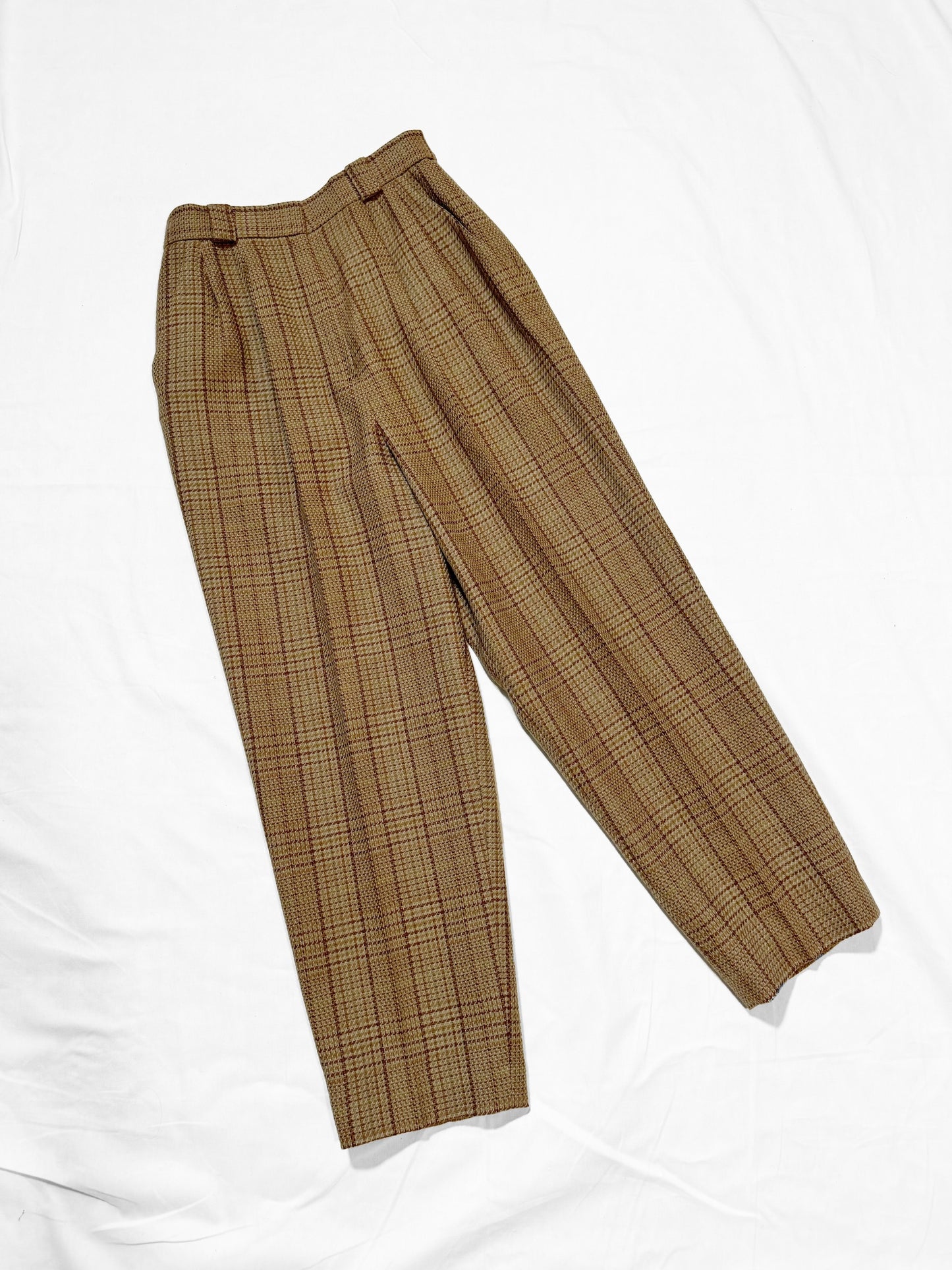 【DUSOL】beige check pants