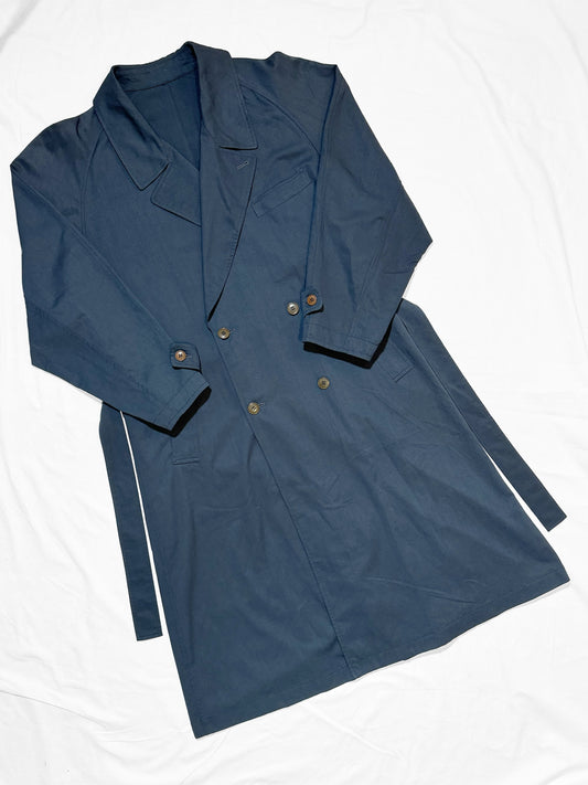 No.0602【KENZO】90s Navy trench coat