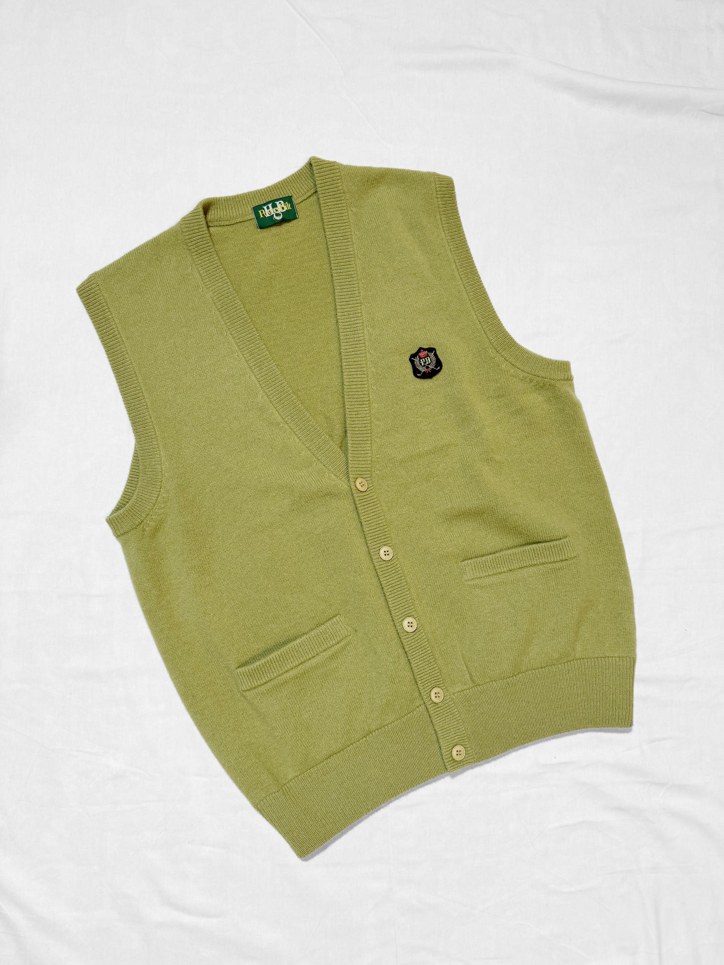 No.0704【Power Bilt】Moss green Knit vest