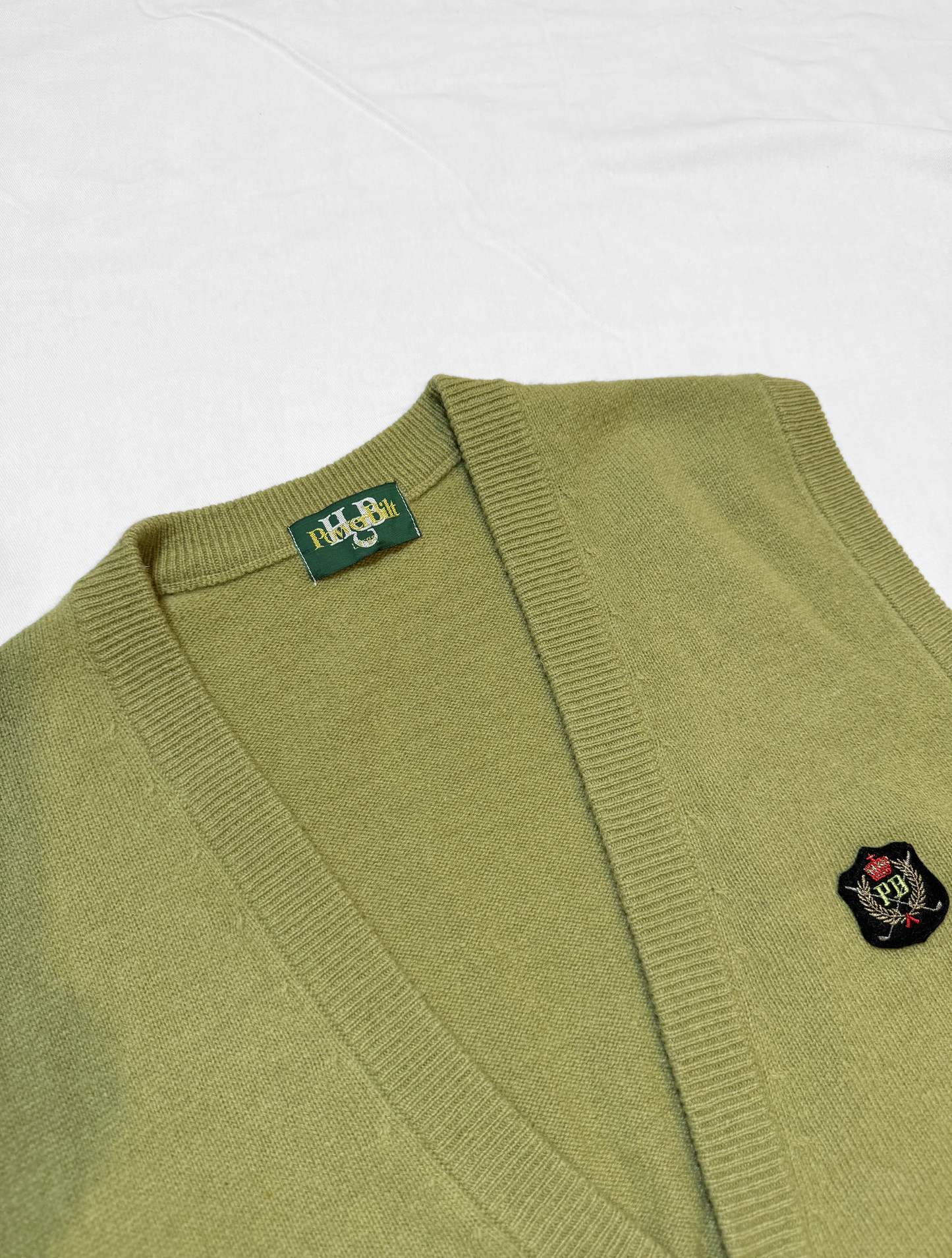 No.0704【Power Bilt】Moss green Knit vest