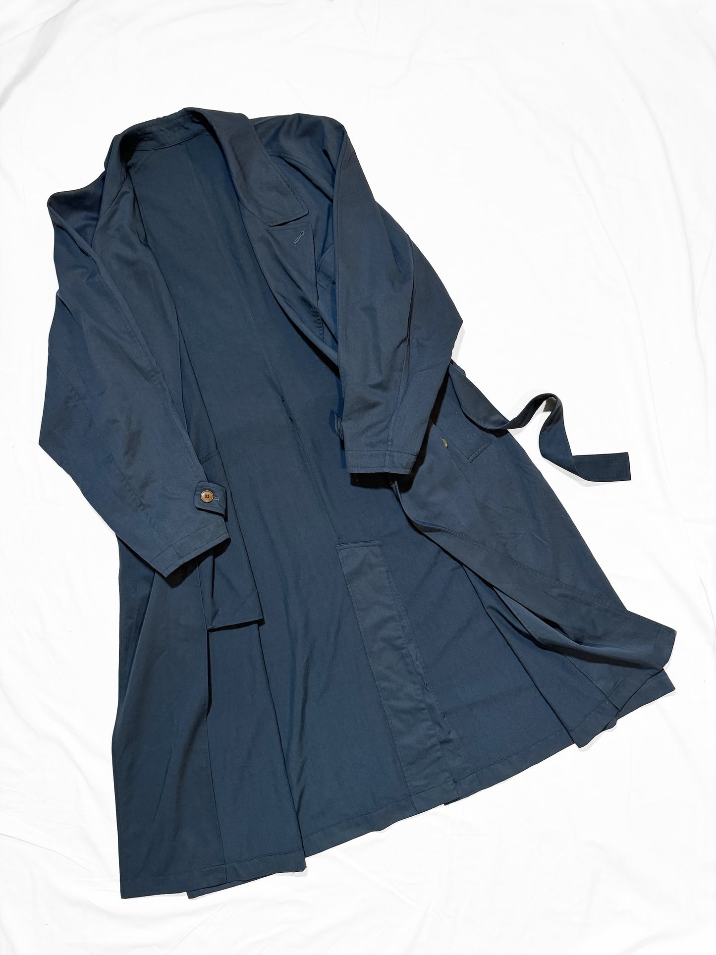 No.0602【KENZO】90s Navy trench coat