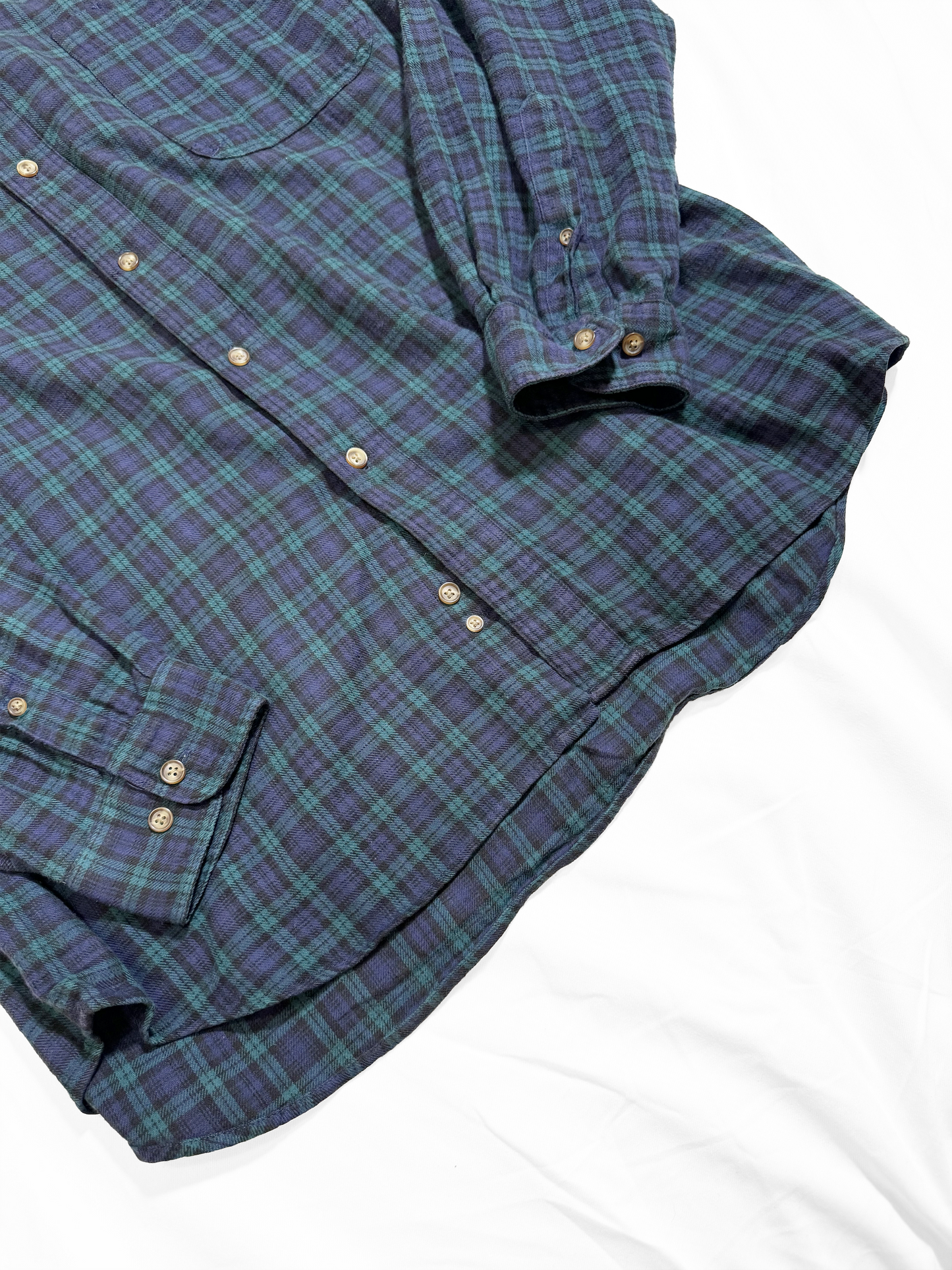 No.0301【Eddie Bauer】80s-90s tartan check flannel shirt