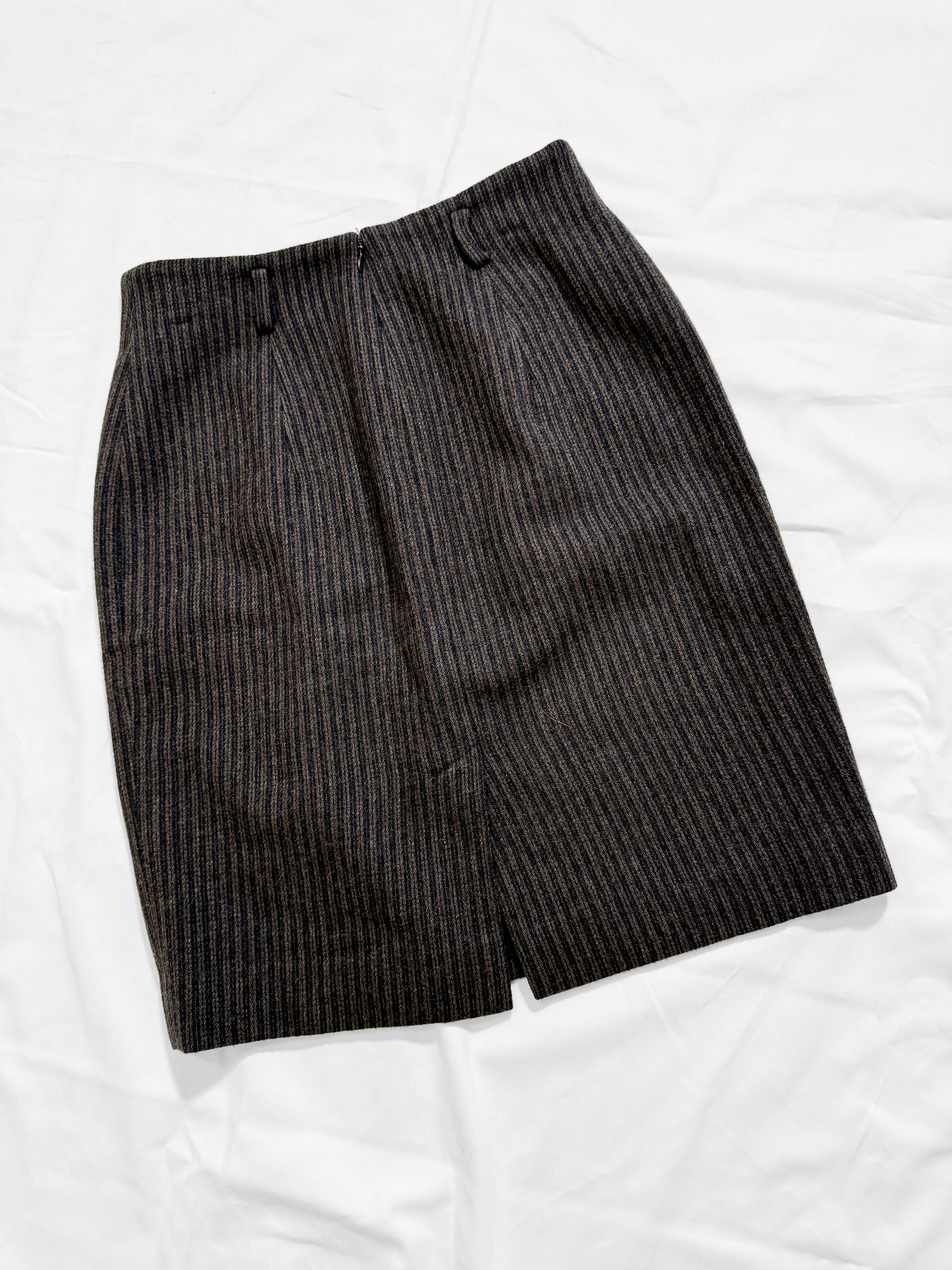 No.1003 【RALPH RALPH LAUREN】wool pinstripe pencil skirt