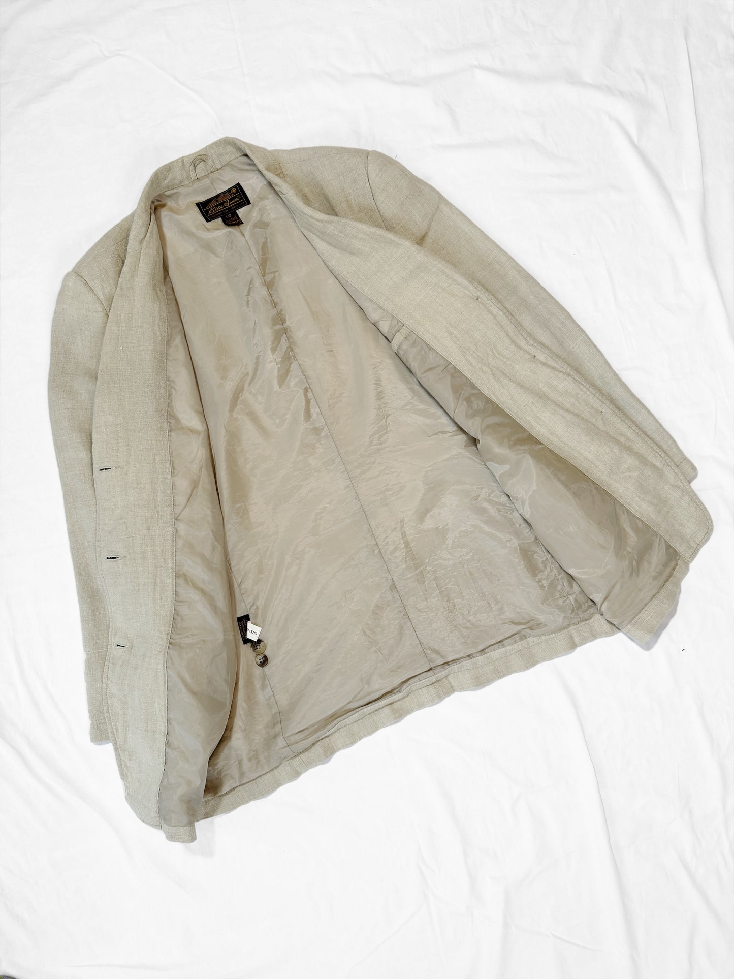 No.1201【Eddie Bauer】90s  linen jacket リネン コットン テーラードジャケット