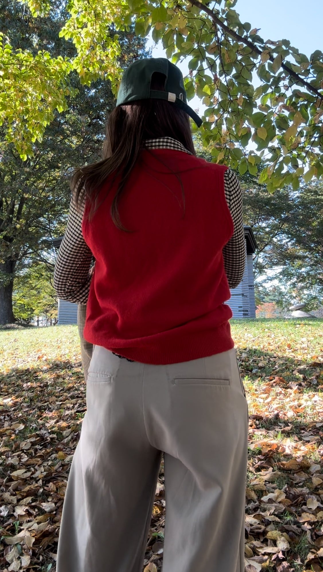 No.0702 【LACOSTE】Red wool vest