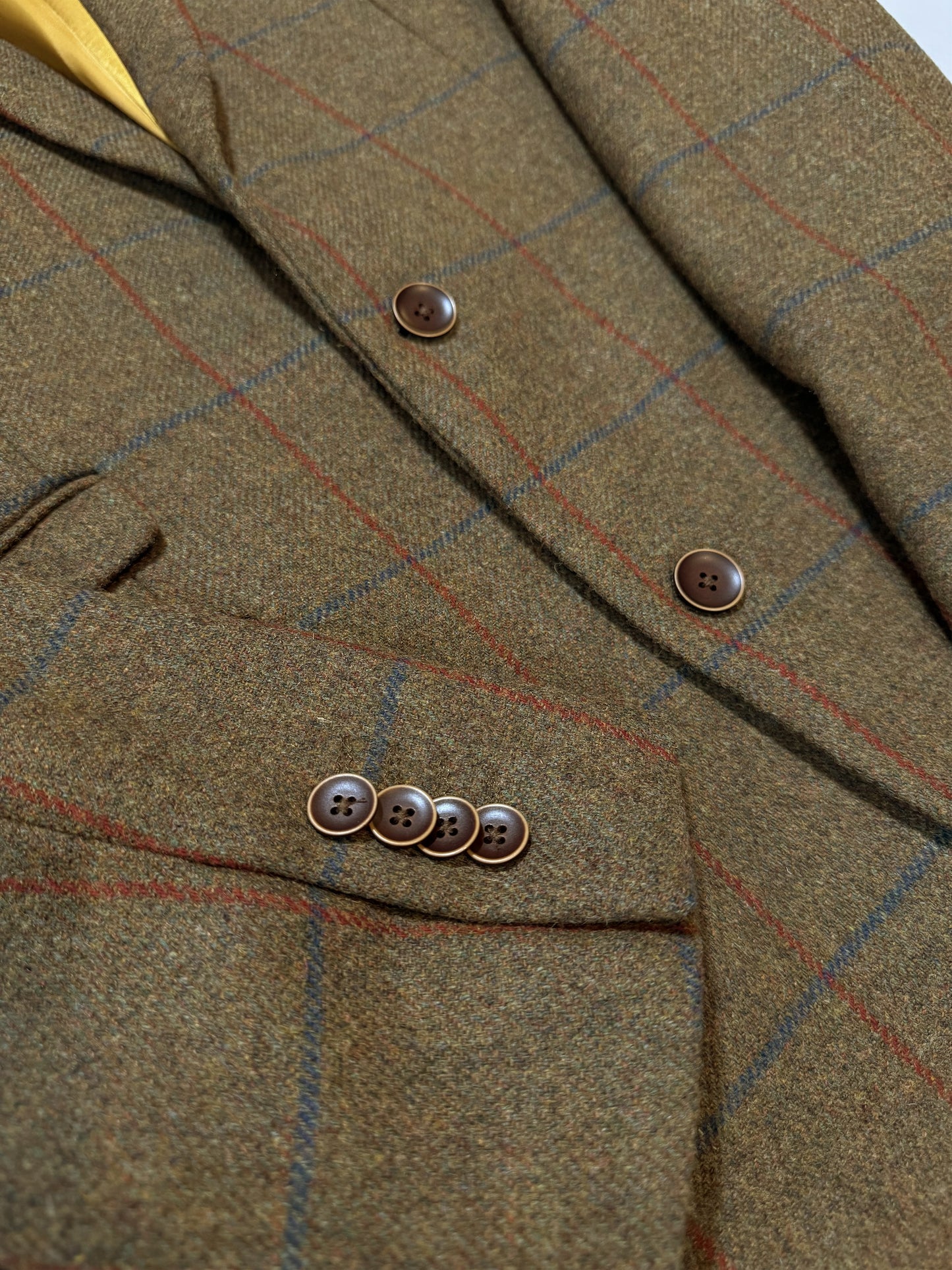 No.1206【BROOK TAVERNER】check brown jacket