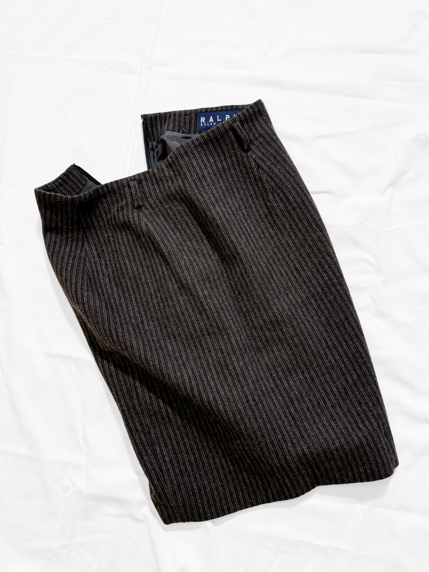 No.1003 【RALPH RALPH LAUREN】wool pinstripe pencil skirt