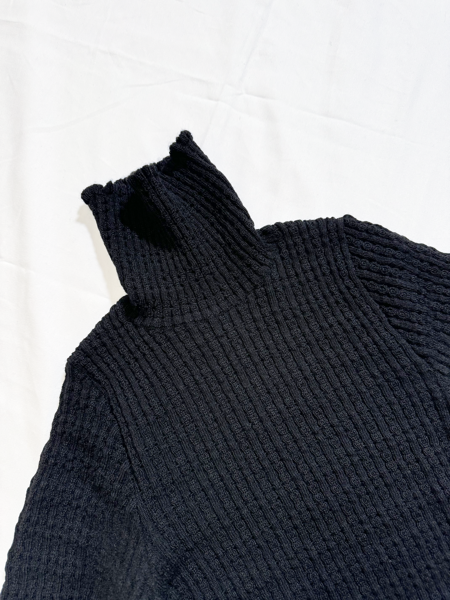 No.0703 Wool Turtleneck Knit Black