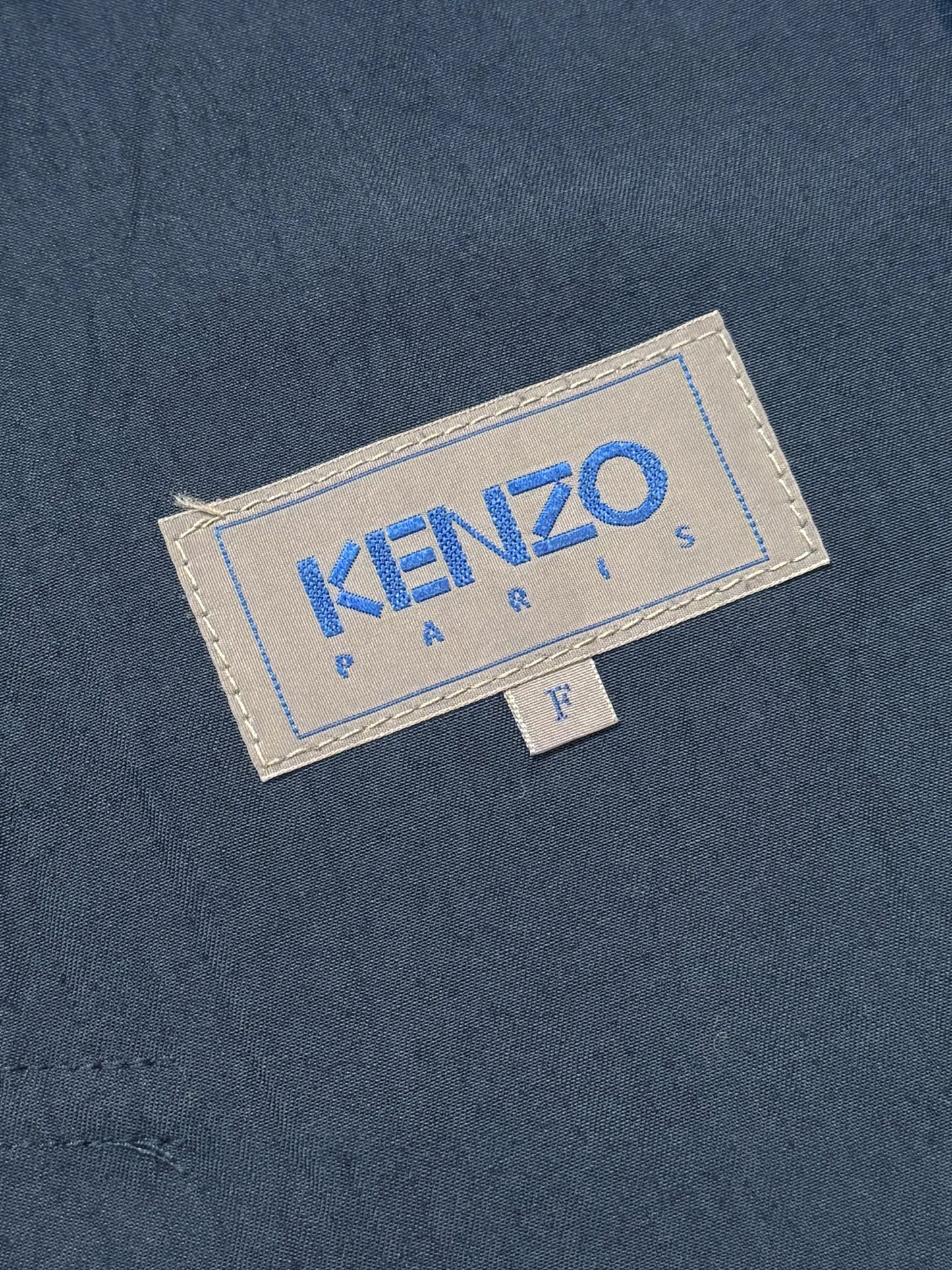 No.0602【KENZO】90s Navy trench coat