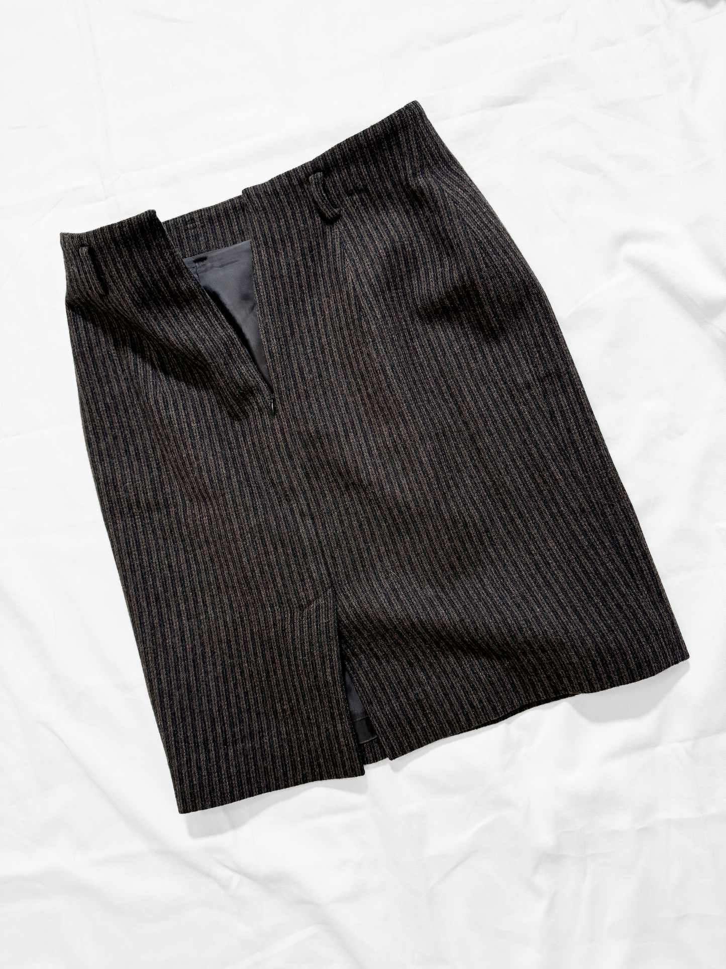 No.1003 【RALPH RALPH LAUREN】wool pinstripe pencil skirt