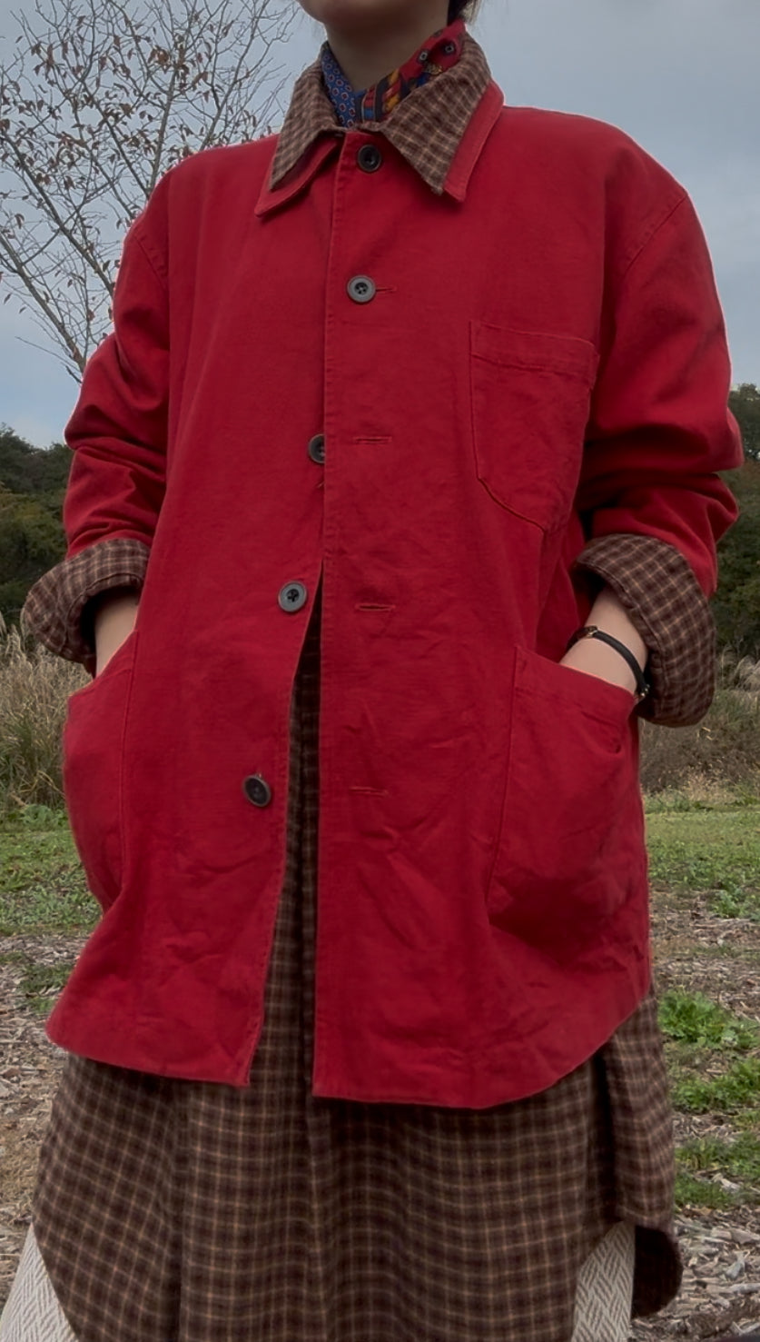 No.0103【spoon needlls】 Made in USA Red Work Jacket